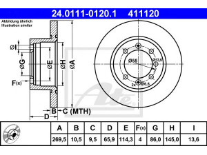 ATE 24.0111-0120.1 stabdžių diskas 
 Dviratė transporto priemonės -> Stabdžių sistema -> Stabdžių diskai / priedai
8904575