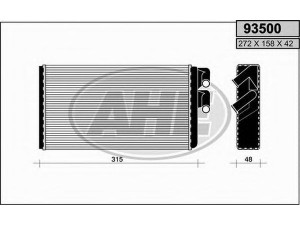 AHE 93500 šilumokaitis, salono šildymas 
 Šildymas / vėdinimas -> Šilumokaitis
443819030