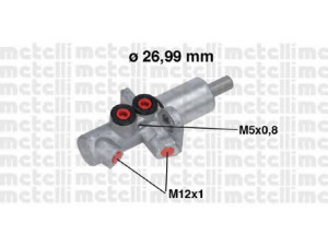 METELLI 05-0733 pagrindinis cilindras, stabdžiai 
 Stabdžių sistema -> Pagrindinis stabdžių cilindras
4B3 611 021
