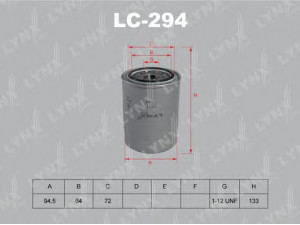 LYNXauto LC-294 alyvos filtras 
 Filtrai -> Alyvos filtras
1952899, 1960263, 5-86102-408-0