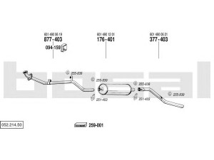 BOSAL 052.214.50 išmetimo sistema 
 Išmetimo sistema -> Išmetimo sistema, visa