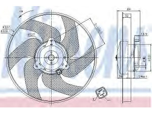 NISSENS 85666 ventiliatorius, radiatoriaus 
 Aušinimo sistema -> Oro aušinimas
1250.F1, 1250.F1