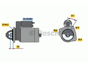 BOSCH 0 001 109 365 starteris 
 Elektros įranga -> Starterio sistema -> Starteris
69503857