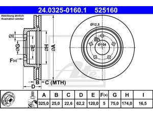 ATE 24.0325-0160.1 stabdžių diskas 
 Dviratė transporto priemonės -> Stabdžių sistema -> Stabdžių diskai / priedai
34 11 3 400 151