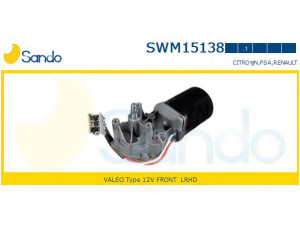 SANDO SWM15138.1 valytuvo variklis 
 Priekinio stiklo valymo sistema -> Varikliukas, priekinio stiklo valytuvai
7701030072, 95614817