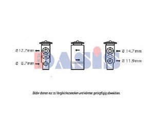 AKS DASIS 840660N išsiplėtimo vožtuvas, oro kondicionavimas 
 Oro kondicionavimas -> Vožtuvai
09196195, 1618192, 701820679, 701820679D