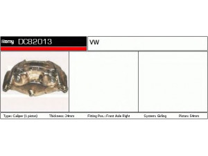 DELCO REMY DC82013 stabdžių apkaba 
 Dviratė transporto priemonės -> Stabdžių sistema -> Stabdžių apkaba / priedai
701615124C