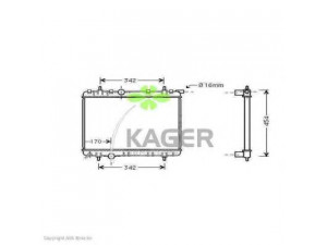 KAGER 31-0889 radiatorius, variklio aušinimas 
 Aušinimo sistema -> Radiatorius/alyvos aušintuvas -> Radiatorius/dalys
1330G0