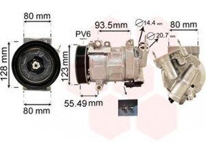 VAN WEZEL 4000K315 kompresorius, oro kondicionierius 
 Oro kondicionavimas -> Kompresorius/dalys
6453WF, 6453WG, 9676443980, 9676862380