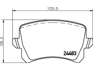 HELLA 8DB 355 013-331 stabdžių trinkelių rinkinys, diskinis stabdys 
 Techninės priežiūros dalys -> Papildomas remontas
3AA698451, 3C0698451A, 3C0698451C