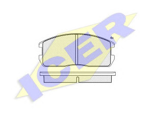 ICER 180497 stabdžių trinkelių rinkinys, diskinis stabdys 
 Techninės priežiūros dalys -> Papildomas remontas
MB 277 542, MB 316 166, MB 366 969