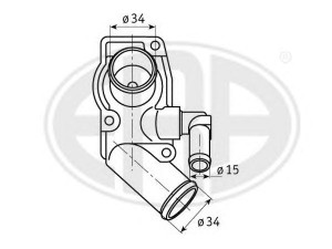 ERA 350131 termostatas, aušinimo skystis 
 Aušinimo sistema -> Termostatas/tarpiklis -> Thermostat
13 38 100, 90 572 899