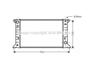 AVA QUALITY COOLING FD2085 radiatorius, variklio aušinimas 
 Aušinimo sistema -> Radiatorius/alyvos aušintuvas -> Radiatorius/dalys
86VB8005BB, 86VB8005BC, 86VB8005BEB