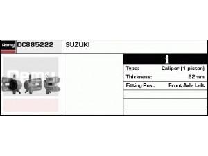 DELCO REMY DC885222 stabdžių apkaba 
 Stabdžių sistema -> Stabdžių matuoklis -> Stabdžių matuoklio montavimas
55102-50J00-999, 55102-50J01-999