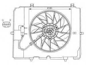 NRF 47067 ventiliatorius, radiatoriaus 
 Aušinimo sistema -> Oro aušinimas
0015001993, 0015002293, 0015003593