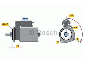 BOSCH 0 001 109 017 starteris