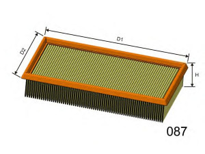 MISFAT P068 oro filtras 
 Techninės priežiūros dalys -> Techninės priežiūros intervalai
17220P5TG00, ESR4103, GFE2254, PHE100330