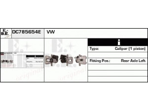 EDR DC785654E stabdžių apkaba 
 Dviratė transporto priemonės -> Stabdžių sistema -> Stabdžių apkaba / priedai
3C0615403B