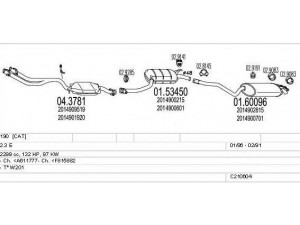 MTS C210604004968 išmetimo sistema 
 Išmetimo sistema -> Išmetimo sistema, visa