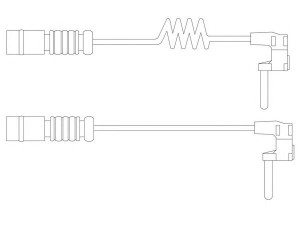 KAWE WS0301A įspėjimo kontaktas, stabdžių trinkelių susidėvėjimas 
 Stabdžių sistema -> Susidėvėjimo indikatorius, stabdžių trinkelės
163 540 15 17, 2025400717
