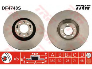 TRW DF4748S stabdžių diskas 
 Dviratė transporto priemonės -> Stabdžių sistema -> Stabdžių diskai / priedai
4246E0, 4246K0, 4246P8, 424943