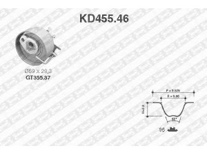 SNR KD455.46 paskirstymo diržo komplektas 
 Techninės priežiūros dalys -> Papildomas remontas
130705295R, 7701473001, 7701476745