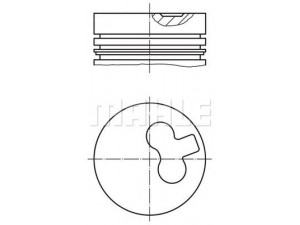 MAHLE ORIGINAL 011 71 02 stūmoklis 
 Variklis -> Cilindrai/stūmokliai
905 001 53