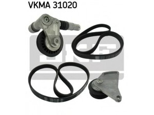 SKF VKMA 31020 V formos rumbuotas diržas, komplektas 
 Techninės priežiūros dalys -> Techninės priežiūros intervalai
038 145 278, 038 903 137 H, 038 903 137 T