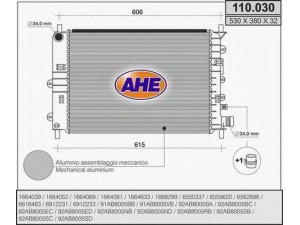 AHE 110.030 radiatorius, variklio aušinimas 
 Aušinimo sistema -> Radiatorius/alyvos aušintuvas -> Radiatorius/dalys
1664039