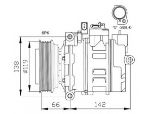 NRF 32111G kompresorius, oro kondicionierius 
 Oro kondicionavimas -> Kompresorius/dalys
4B0260805B, 4B0260805BX, 4B3260805