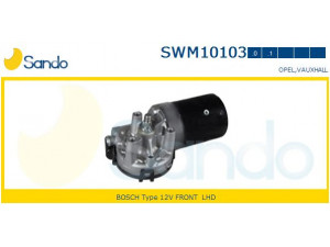 SANDO SWM10103.1 valytuvo variklis 
 Priekinio stiklo valymo sistema -> Varikliukas, priekinio stiklo valytuvai
1273027, 23000826, 9117722