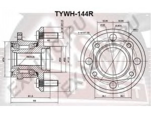 ASVA TYWH-144R rato stebulė 
 Ašies montavimas/vairavimo mechanizmas/ratai -> Rato stebulė/montavimas -> Rato stebulė
42410-12240, 42410-12240