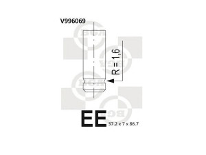 BGA V996069 įleidimo vožtuvas 
 Variklis -> Variklio uždegimo laiko reguliavimo kontrolė -> Vožtuvų eilė -> Vožtuvai/dalys
14711-P5TG01, LGH100990