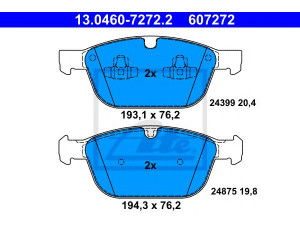 ATE 13.0460-7272.2 stabdžių trinkelių rinkinys, diskinis stabdys 
 Techninės priežiūros dalys -> Papildomas remontas
30793943