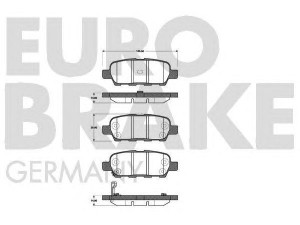 EUROBRAKE 5502222257 stabdžių trinkelių rinkinys, diskinis stabdys 
 Techninės priežiūros dalys -> Papildomas remontas
440608H385, 44060AL585, 44060AL586