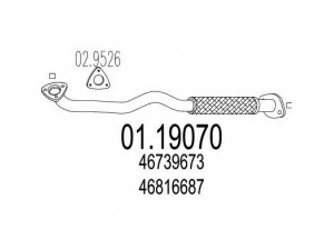 MTS 01.19070 išleidimo kolektorius 
 Išmetimo sistema -> Išmetimo vamzdžiai
46739673, 46816687, 51783692, 60678234