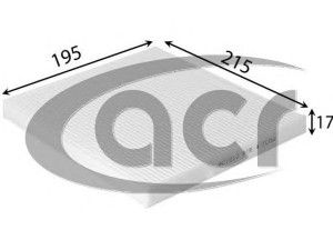 ACR 321642 filtras, salono oras 
 Techninės priežiūros dalys -> Techninės priežiūros intervalai
8856852010