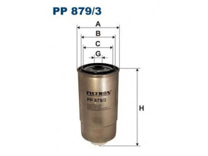 FILTRON PP879/3 kuro filtras 
 Techninės priežiūros dalys -> Papildomas remontas
52129238AA, 2992300, 504018807