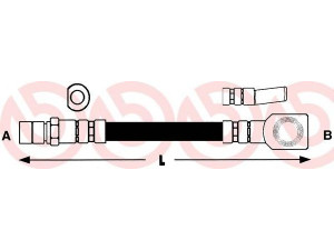 BREMBO T 59 005 stabdžių žarnelė 
 Stabdžių sistema -> Stabdžių žarnelės
562345, 562358, 90235568, 90374106