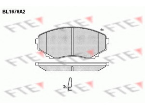 FTE BL1676A2 stabdžių trinkelių rinkinys, diskinis stabdys 
 Techninės priežiūros dalys -> Papildomas remontas
3322936411765, CBZ2-33-22Z, CBZ2-33-23Z