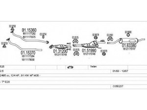 MTS C050237008446 išmetimo sistema 
 Išmetimo sistema -> Išmetimo sistema, visa