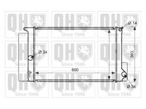 QUINTON HAZELL QER2612 radiatorius, variklio aušinimas 
 Aušinimo sistema -> Radiatorius/alyvos aušintuvas -> Radiatorius/dalys
16400 22160
