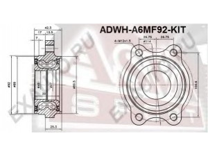 ASVA ADWH-A6MF92-KIT rato stebulė 
 Ašies montavimas/vairavimo mechanizmas/ratai -> Rato stebulė/montavimas -> Rato stebulė
4E0 498 625 B, 4F0 598 625 A, 4E0 498 625 B