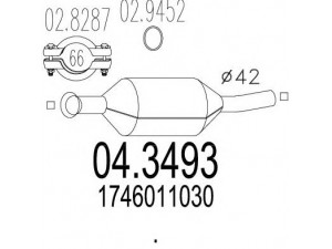 MTS 04.3493 katalizatoriaus keitiklis 
 Išmetimo sistema -> Katalizatoriaus keitiklis
1746011030