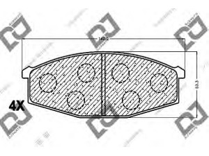 DJ PARTS BP1093 stabdžių trinkelių rinkinys, diskinis stabdys 
 Techninės priežiūros dalys -> Papildomas remontas
41060-02J90, 41060-C7025, 41060-C7091