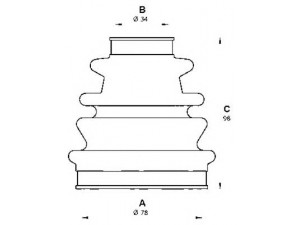 OPEN PARTS SJK7199.00 gofruotoji membrana, kardaninis velenas 
 Ratų pavara -> Gofruotoji membrana
329320