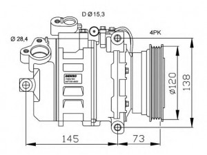 NRF 32518G kompresorius, oro kondicionierius 
 Oro kondicionavimas -> Kompresorius/dalys
64526904017, 64528377242, 64528385050