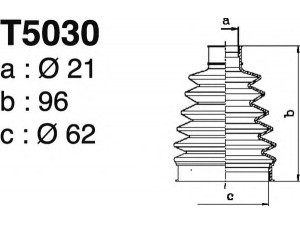 DEPA T5030 gofruotoji membrana, kardaninis velenas 
 Ratų pavara -> Gofruotoji membrana
7701209256
