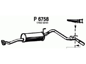 FENNO P6758 vidurinis duslintuvas 
 Išmetimo sistema -> Duslintuvas
17430-5B160, 17430-5B161, 17430-5B420