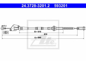 ATE 24.3728-3201.2 sankabos trosas 
 Dviratė transporto priemonės -> Kabeliai ir tachometro velenaai -> Sankabos trosas
41510-07110, 41510-07120